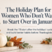 Featured image for a holiday healthy eating plan for women over 40, featuring a white pumpkin, autumn greenery, and cozy holiday decor with tips for building healthy habits before Thanksgiving and avoiding another January diet restart.